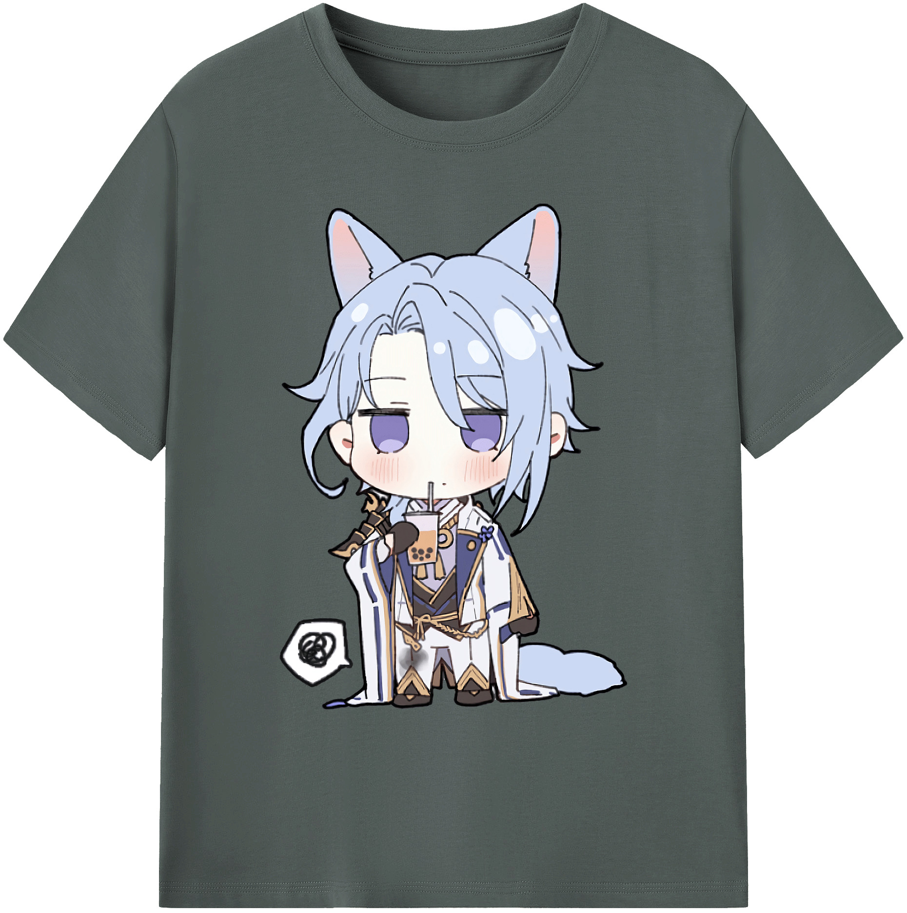 げんし神 神里綾人 かみさとあやと genshin Kamisato Ayato 綿100％ メンズ半袖Tシャツ｜肌触りやわらか＆通気性